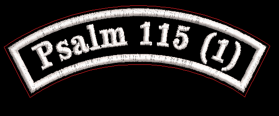 JB-007 Aufnäher oberer Bogen B2 10x3cm Psalm 115 (1)