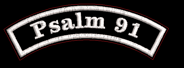 JB-008 Aufnäher oberer Bogen B2 10x3cm Psalm 91