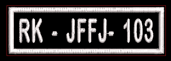 JB-011 Aufnäher rechteck rec1 ca.10x3cm RK - JFFJ- 103