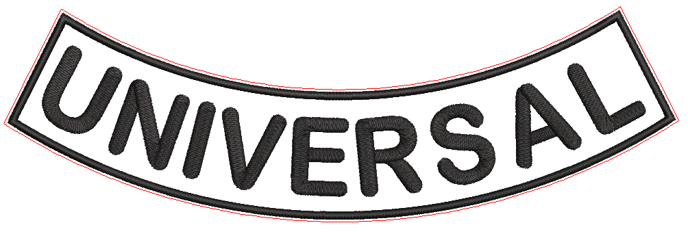 JB-019 Aufnäher unterer Bogen B2 29x9cm : UNIVERSAL