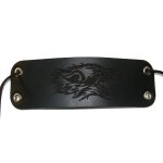 5cm Armband mit Wolfskopf - aus schwarzem, naturfarbenem oder brown used Rindsleder...