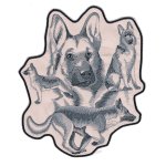 Patch German Shepherd - Scene 23cm x 20cm