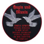 embroidered back patch Hugin and Munin Round 29cm