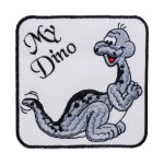Patch "My Dino" - a children's patch with a cute dinosaur - Two colors to choose from - One rectangle Rec2 with approx. 8x8cm