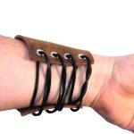 Armband 10cm aus Leder graviert Odins Schild