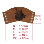 Armband 10cm aus Leder graviert Odins Schild