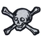 Patch "Black and white skull" - skull with approx. 5x5cm