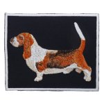 Aufnäher "Basset Hound" - Rec1 - ca. 11x9cm