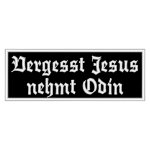 Slogan patch "Forget Jesus, take Odin" - A rectangular patch with approx. 12x4cm