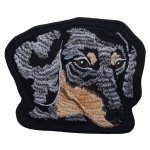 Patch "Dachshund" - A beautiful and high-quality patch with the head of a dachshund - approx. 17x14.5cm