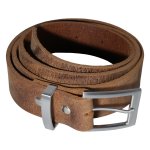 Nickel-free leather belt DVALINN made of buffalo leather (SBW-30)  - approx. 3.2 cm wide - genuine leather