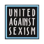 Patch about 7x7cm "UNITED AGAINST SEXISM"