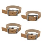Lederriemen 4er Pack aus schwarzen Rinderleder
