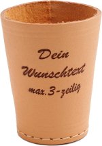 Leather dice cup engraved with desired name including 6 dice (dice cup with desired text)