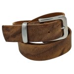 Nickel-free leather belt "JOKULL" made of buffalo leather in used look - buckle made of genuine stainless steel