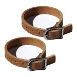 Leather straps 2-pack made from brown buffalo leather