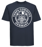 T-Shirt Z180 bedruckt VESPA COWBOYS - GERMANY - Brust groß