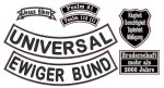 JB-001 7-teiliges Aufnäherset Jesusbiker (Ewiger Bund, Universal, Psalm115, Psalm91,Jesus Biker, Klugheit, Bruderschaft)