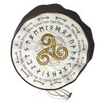Runenbeutel -Triskele- das Alte Welten-Symbol mit Echthorn Runen Mystisch & Kraftvoll