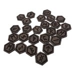 25 runes made of genuine leather in a genuine cotton bag