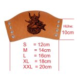 Armband 10cm aus Leder graviert Odins Schild