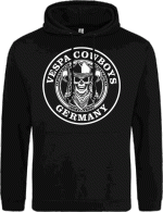 Hoodies JH001 bedruckt VESPA COWBOYS - GERMANY - Brust groß