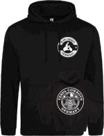 Hoodies JH001 bedruckt VESPA COWBOYS - GERMANY - Brust klein - Rücken groß