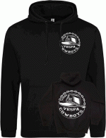 Hoodies JH001 bedruckt VESPA COWBOYS - Hut - Brust klein - Rücken groß