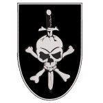 Backpatch swordskull about 30x20cm