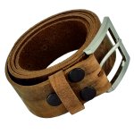 Wolfszeit leather belt ALGRIM with buffalo leather buckle